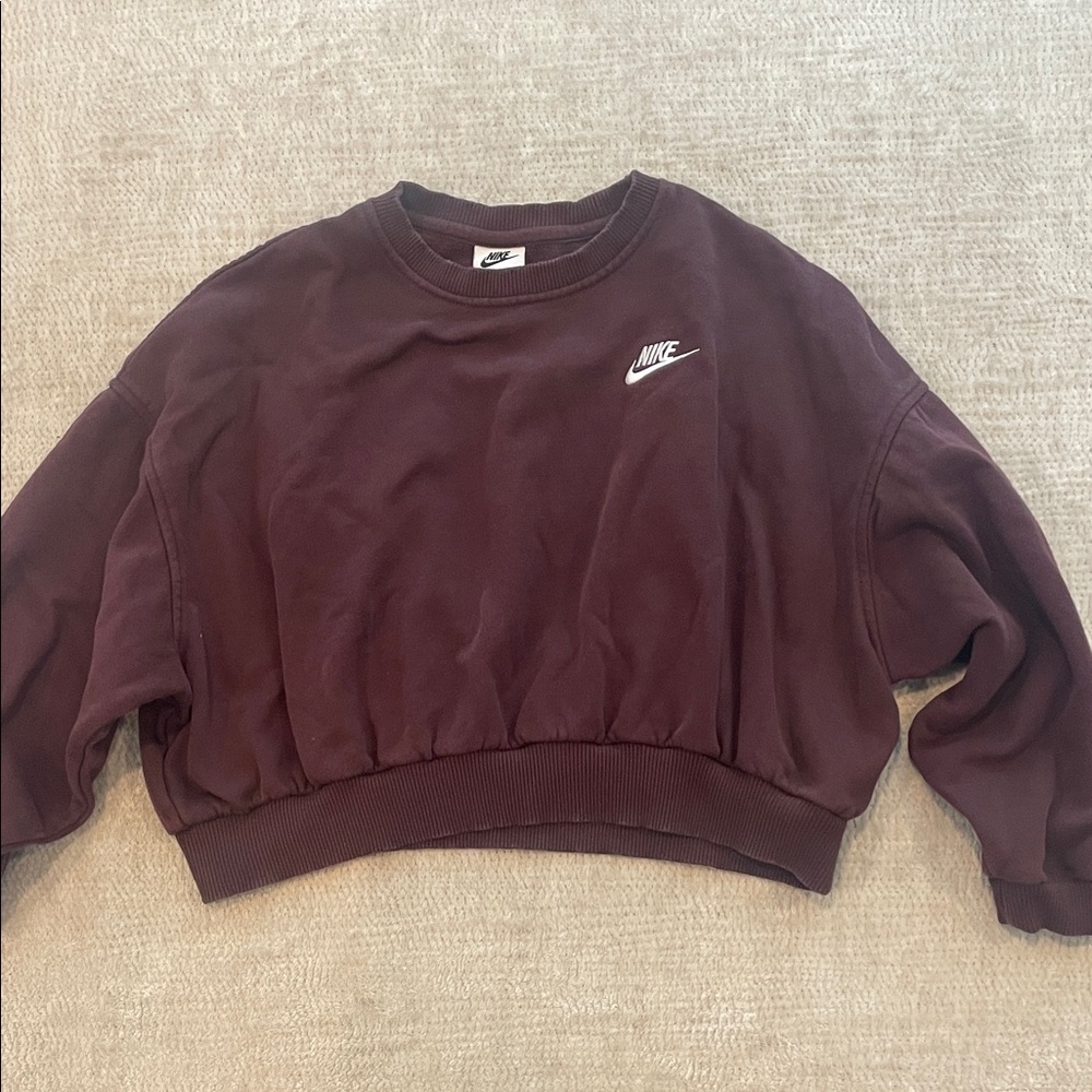 Nike Kids Burgundy cropped Sweatshirt